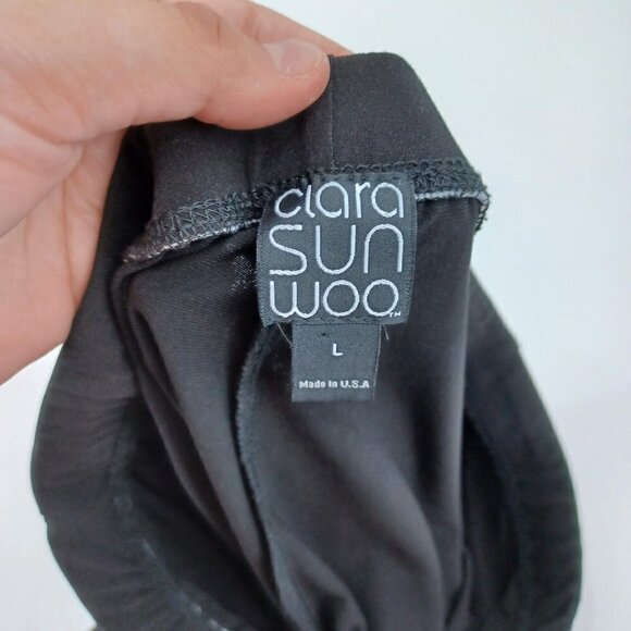 Clara Sun Woo Signature Straight Leg Pants Black Women's L Travel Minimalist - Picture 4 of 10